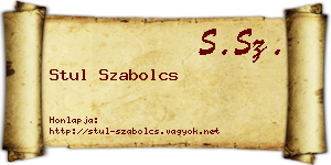 Stul Szabolcs névjegykártya